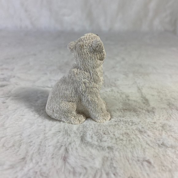 Vintage Stone Polar Bear Mini Figurine UDC 1996 Figurine 2" Tall carved - Picture 3 of 5